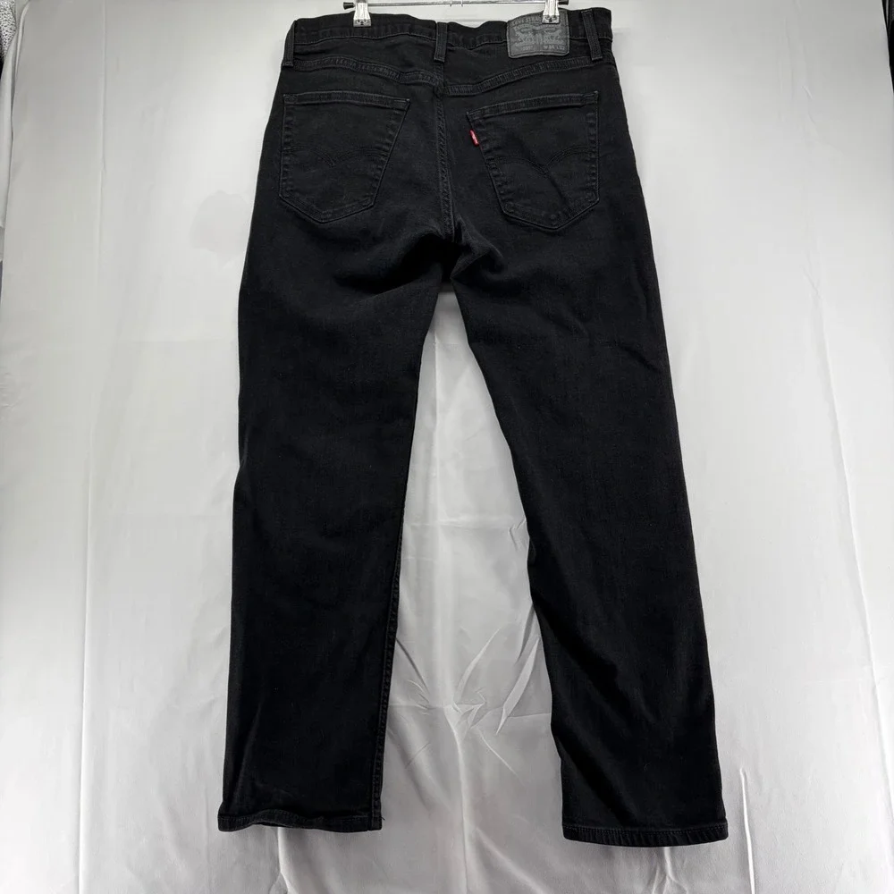 Levis 559 Relaxed Straight Jeans Mens 34x32 Black Denim Pants (Fits 34x30